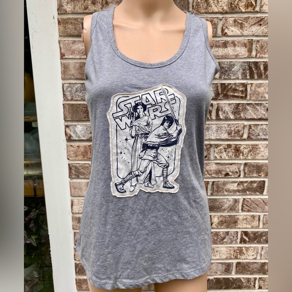 Grey Collectibles Luke & Leia Starwars Racerback Tank Top - Picture 2 of 11